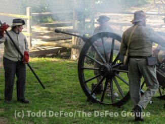 A cannon demonstration in Kennesaw, Georgia.