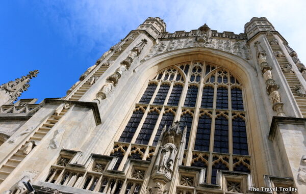 Looking up at Bath Abbey