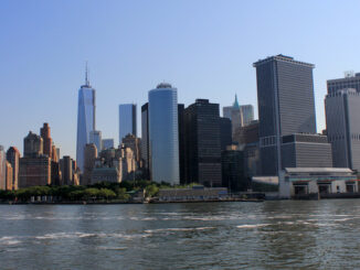 New York City Skyline From the Staten Island Ferry