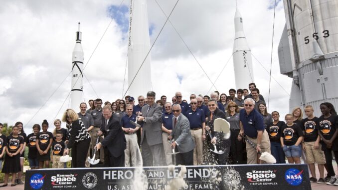 Kennedy Space Center Visitor Complex broke ground on a new attraction, Heroes and Legends.