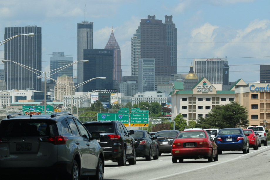 Traffic backs up in Atlanta on April 26, 2015.