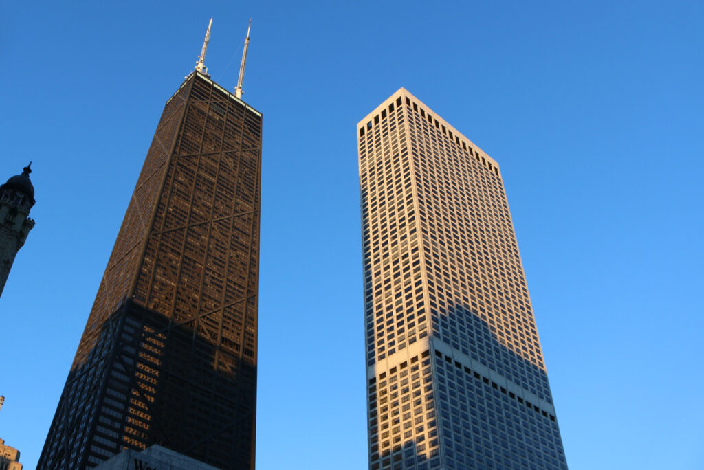 A view of the John Hancock Center, left, on Jan. 16, 2016.