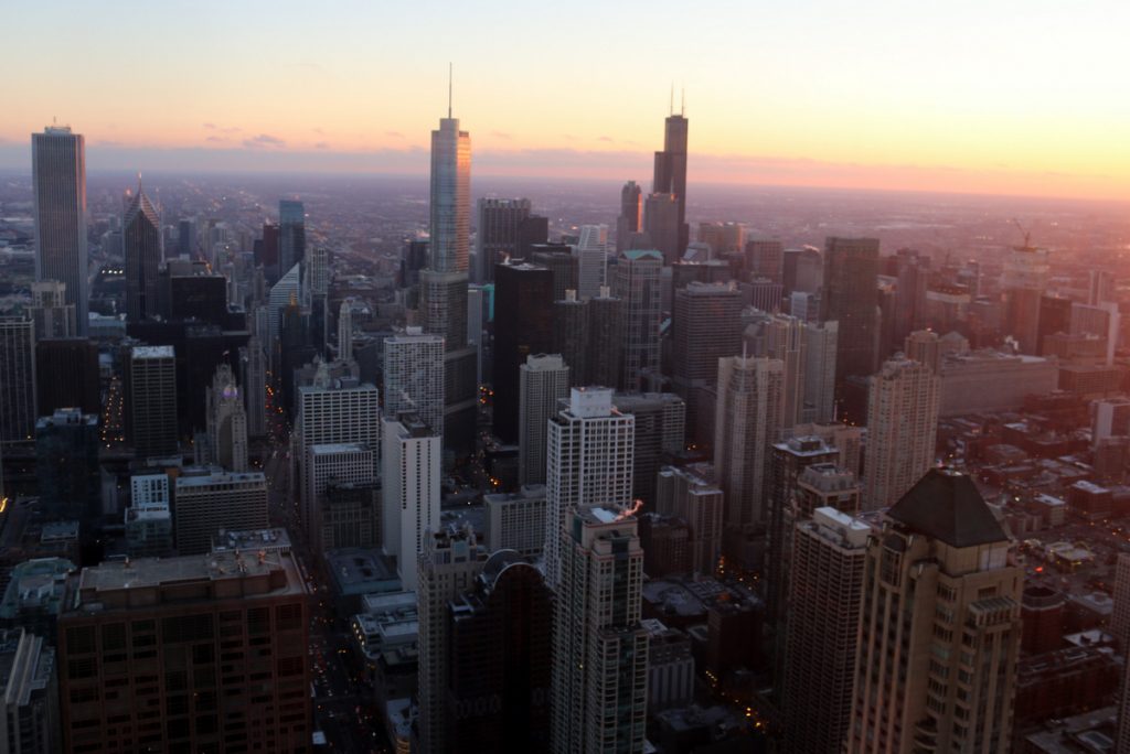 A view of Chicago from the John Hancock Center on Jan. 16, 2016.