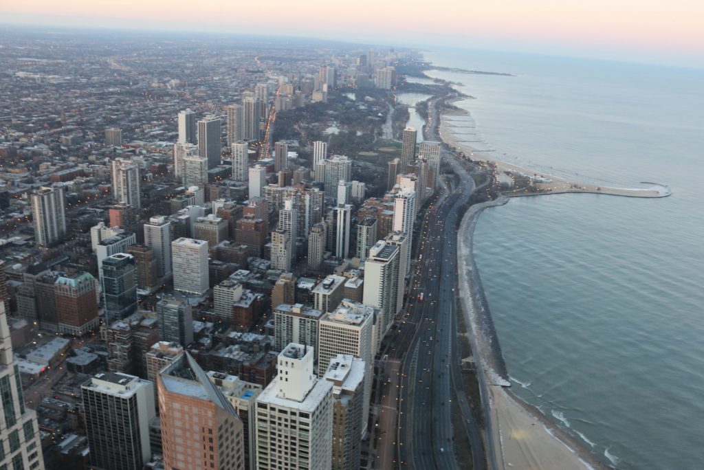 A view of Chicago from the John Hancock Center on Jan. 16, 2016.