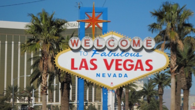 The famous welcome sign in Las Vegas