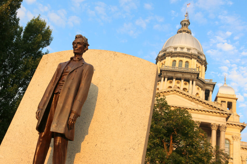 Abraham Lincoln at the Illinois State Capitol