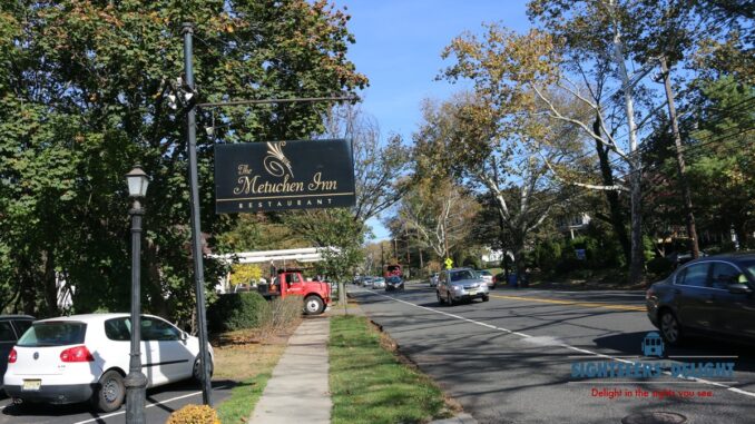 A view of the sign for The Metuchen Inn, a popular eatery in Metuchen, N.J., in October 2017.