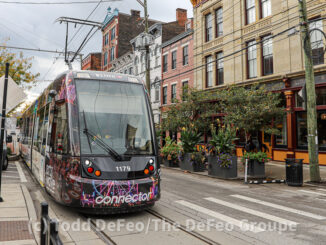 A streetcar in Cincinnati