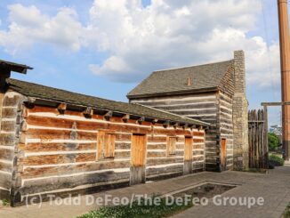A 2022 view of the recreated Fort Nashborough in Nashville, Tennessee.