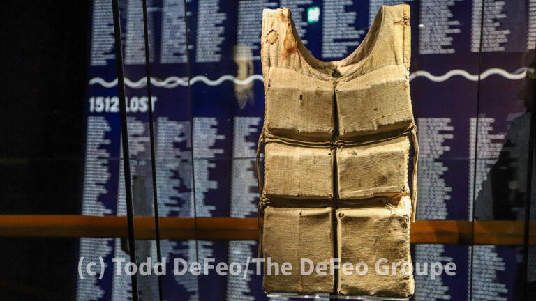 A life vest from the great ship that went down