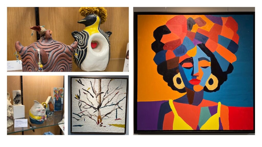 Two exhibits on display at the Smyrna Library