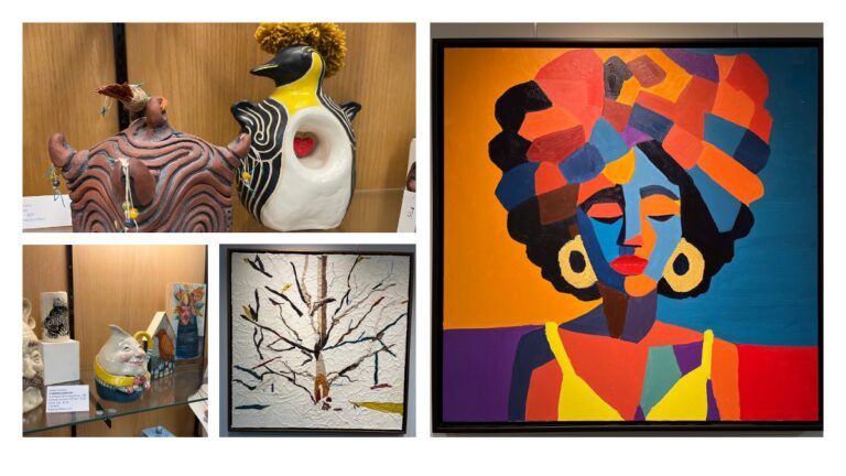 Two exhibits on display at the Smyrna Library